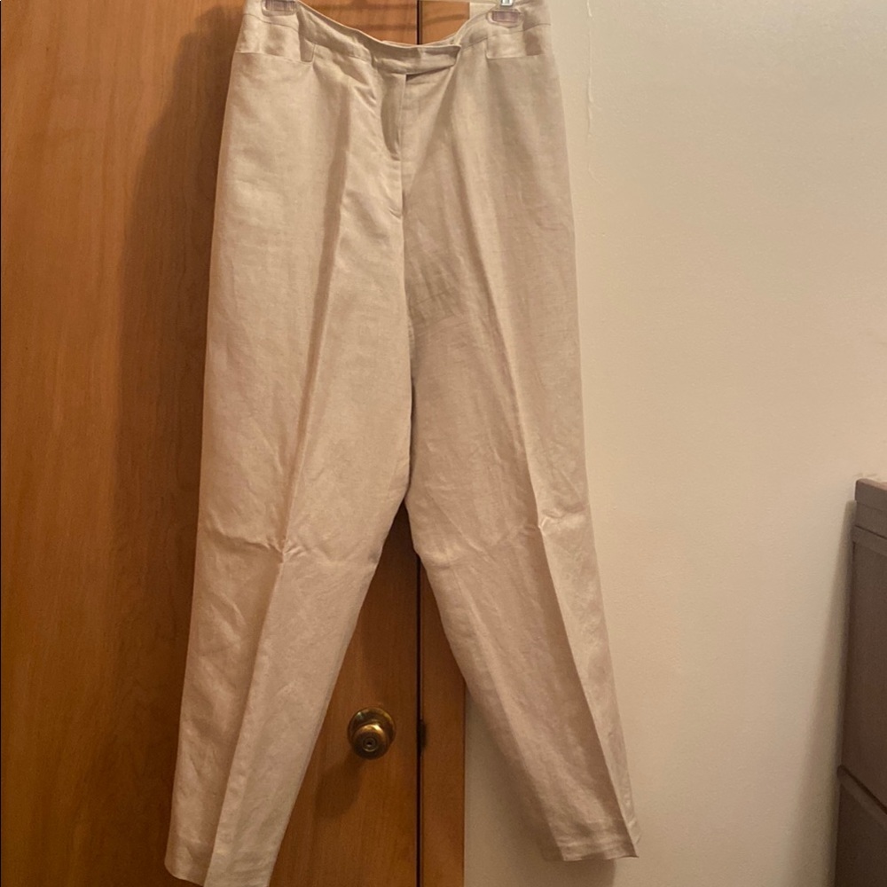 Elegant Cream Women's Trousers
